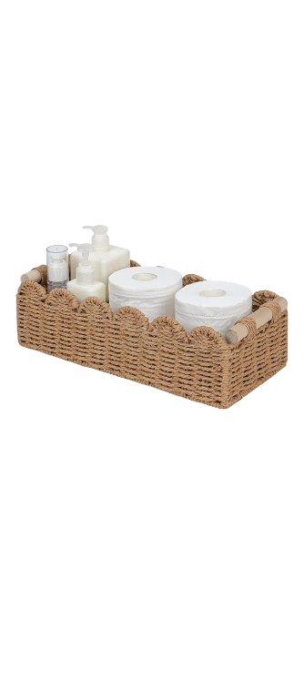Toilet paper storage basket