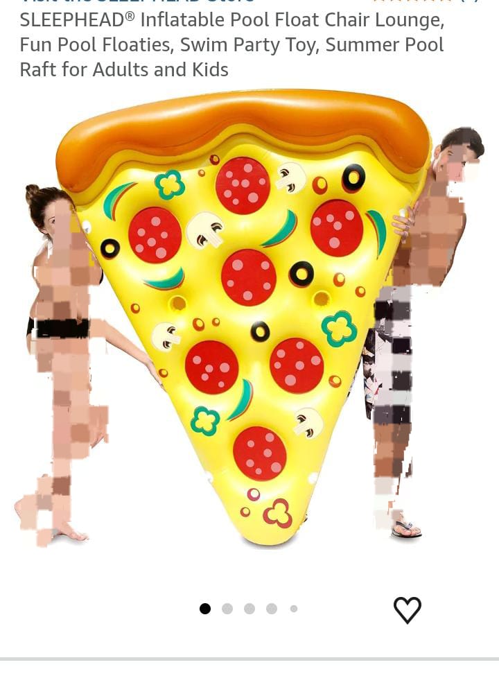 Pizza shaped swimming pool